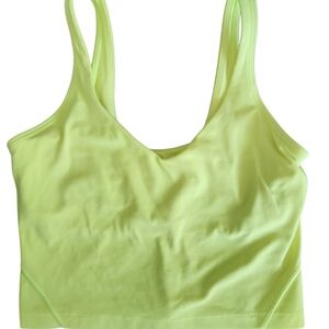 Lululemon Athletica Align Cropped Tank Top, Electric Lemon, Size 6